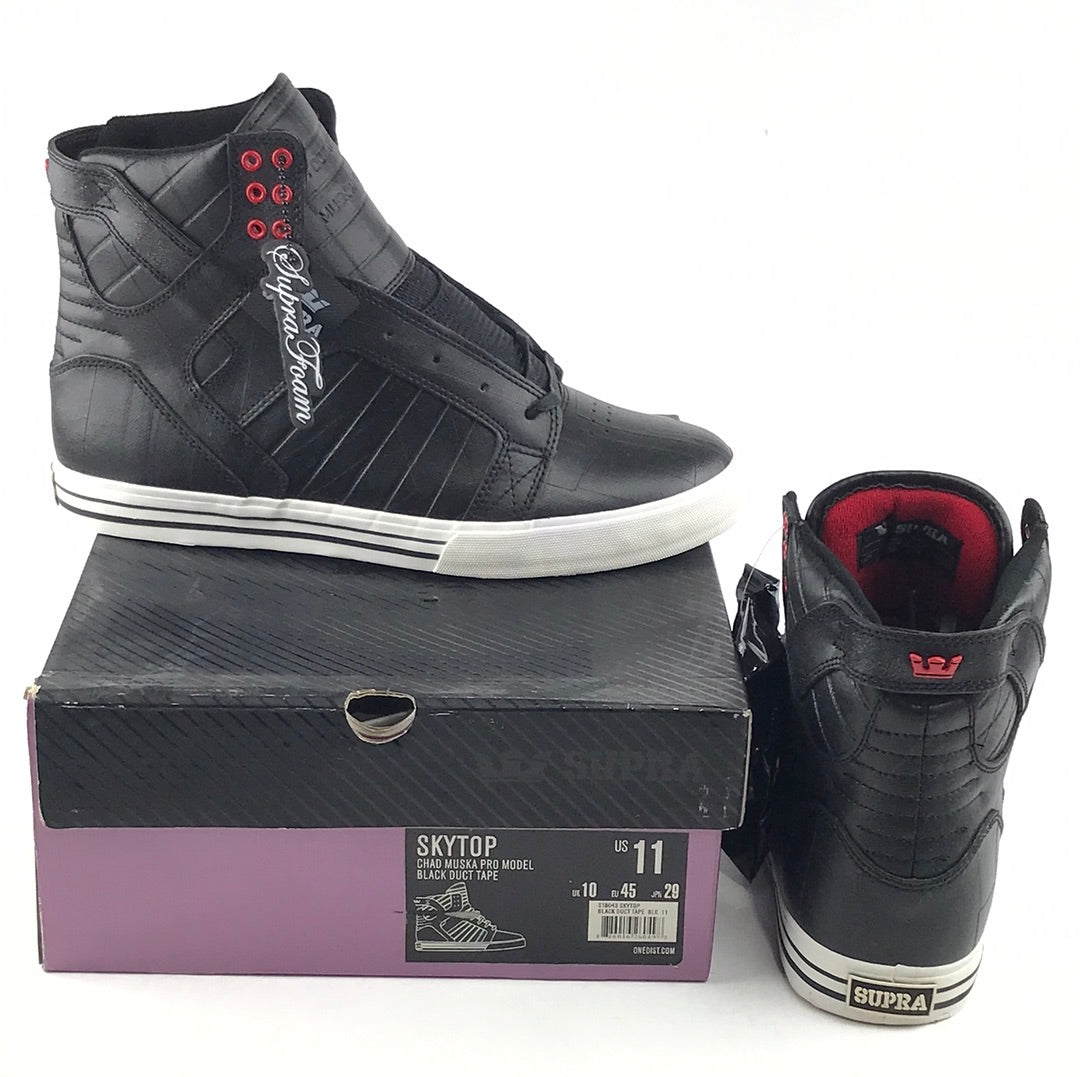 Supra Chad Muska Skytop Black Duct Tape US Mens Size 11