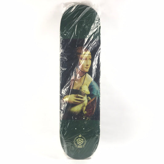 Stereo Old Painting Girl And Ferret Signed by ? 8.25" Skateboard Deck