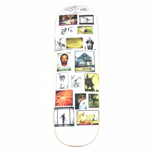 Krooked Joe Brock Signed Photo 189/250 White 9" Skateboard Deck