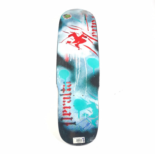 Powell Peralta Stacy Peralta Spray Paint Lay Back Red/Blue Shaped 8.25" Skateboard Deck