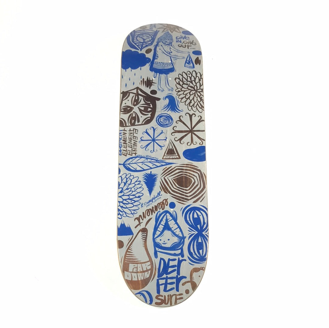 Element Campbell Brown/Blue/White 8.38 Skateboard Deck