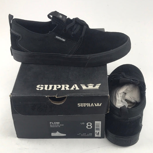 Supra Flow Black/Black US Mens Size 8