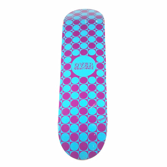 Hype Team Over Simplified Blue/Purple 7.9 Skateboard Deck