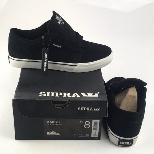 Supra Amigo Black Suede US Mens Size 8