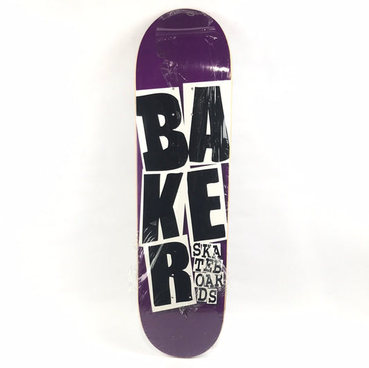 Baker Team Verticle Letters Purple 8.5" Skateboard Deck