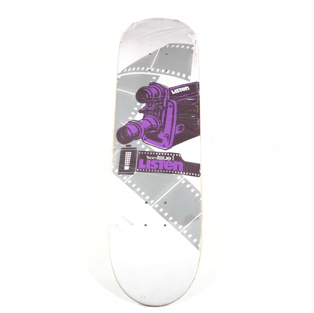 Listen Team Film White 7.75 Skateboard deck