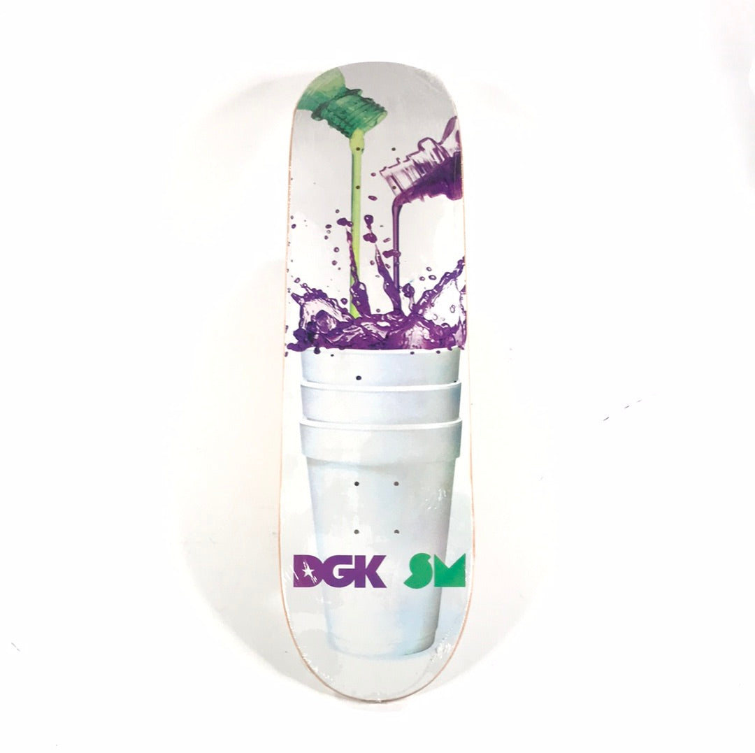 DGK X Skate Mental Syrup Pouring White 8.06 Skateboard Deck