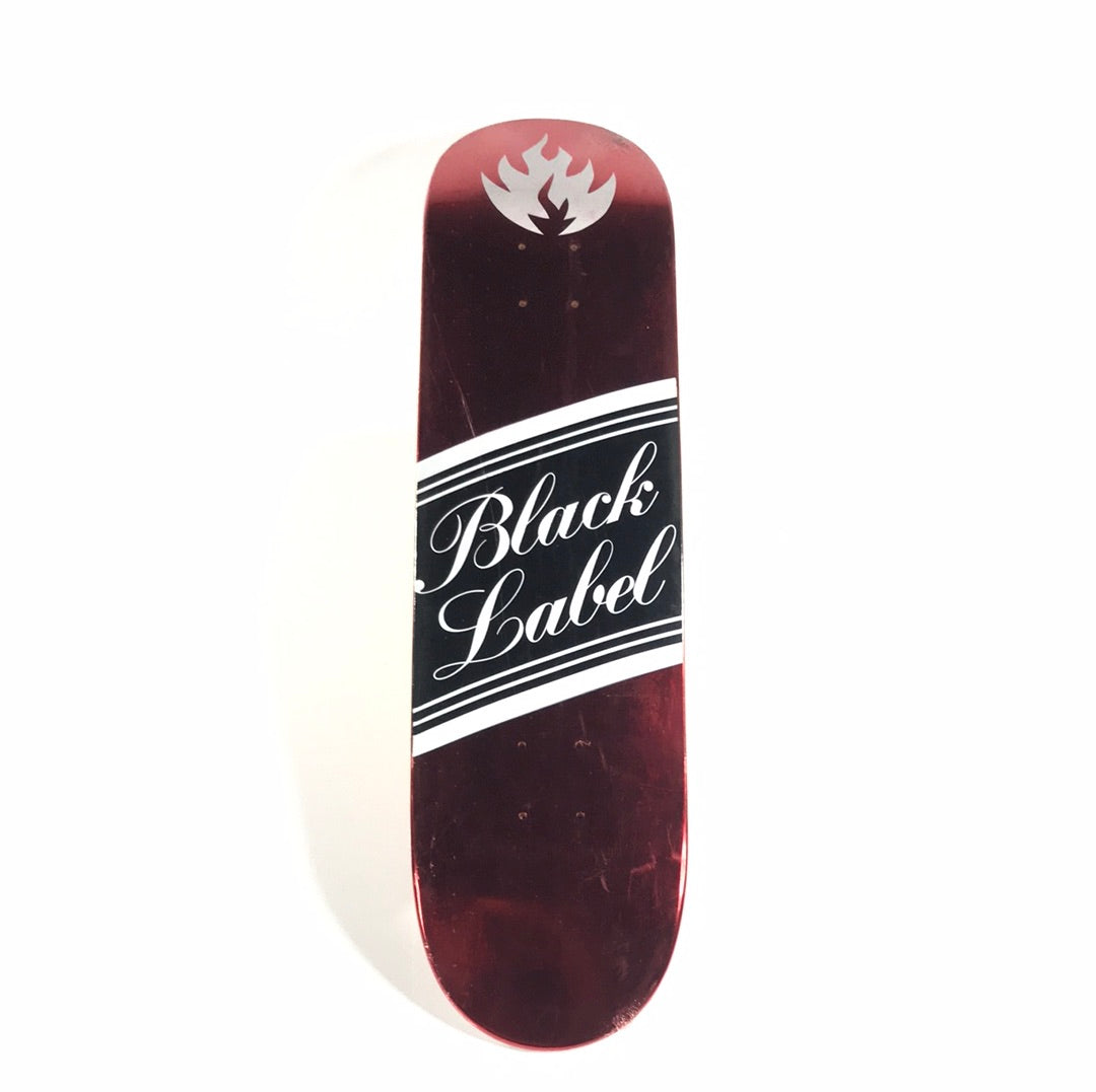 Black Label Team Beer Logo Red 8.0 Skateboard Deck