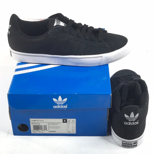 Adidas Campus Vulc BLACK1/BLACK1/METSIL G65594 US Mens Size 10.5