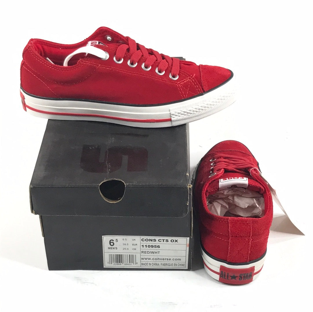 Converse Cons CTS OX RED/WHT 110956 US Mens Size 6.5