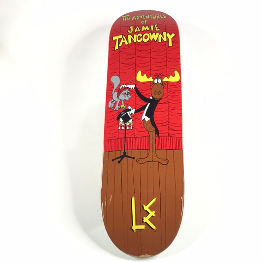 Life Extention Jamie Tancowny Moose Rocky And Bullwinkle Red 8.25 Skateboard Deck