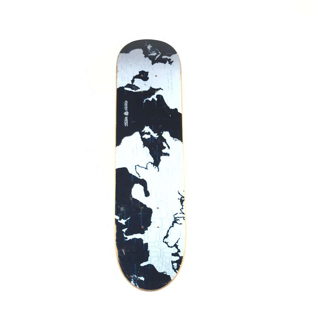 Stereo WeSc Collab Global Map Blue 7.5 Skateboard Deck