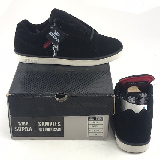 Supra Bullet Black Suede US Mens Size 9