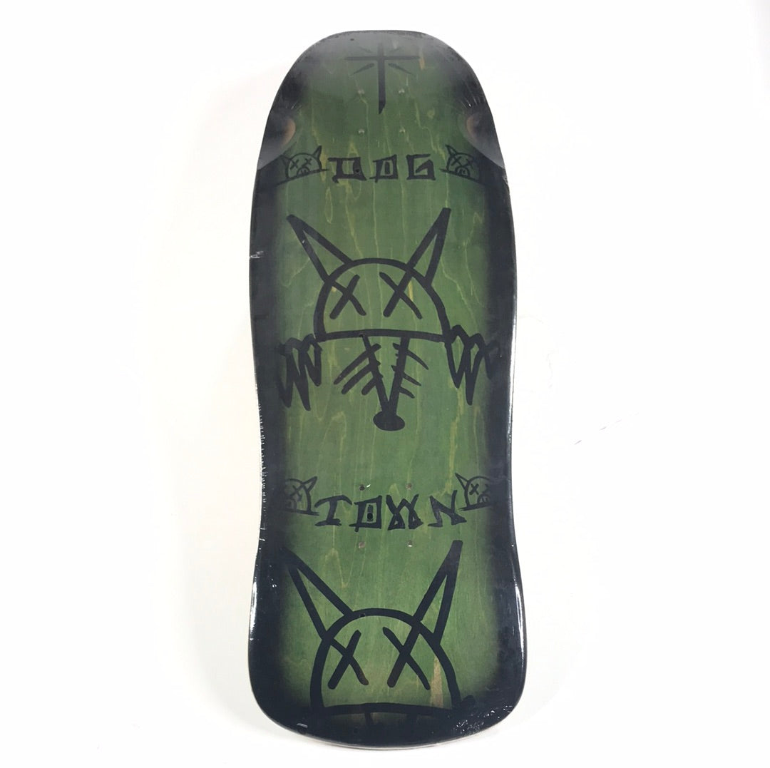 Dogtown Team Quick Drawing Green/Black 10'' Skateboard Deck