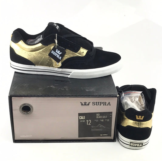 Supra Cali Black Gold US Mens Size 12