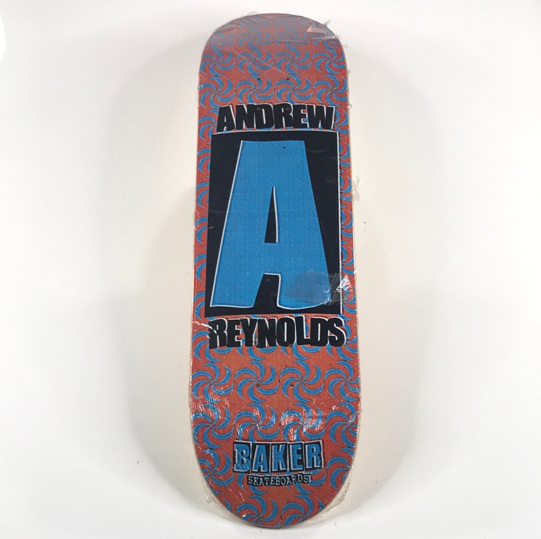 Baker Andrew Reynolds Initial Red And Blue Swirls 8.5 Skateboard Deck