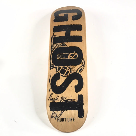 Hurt Life Team Ghost Wood Grain 8.25 Skateboard Deck