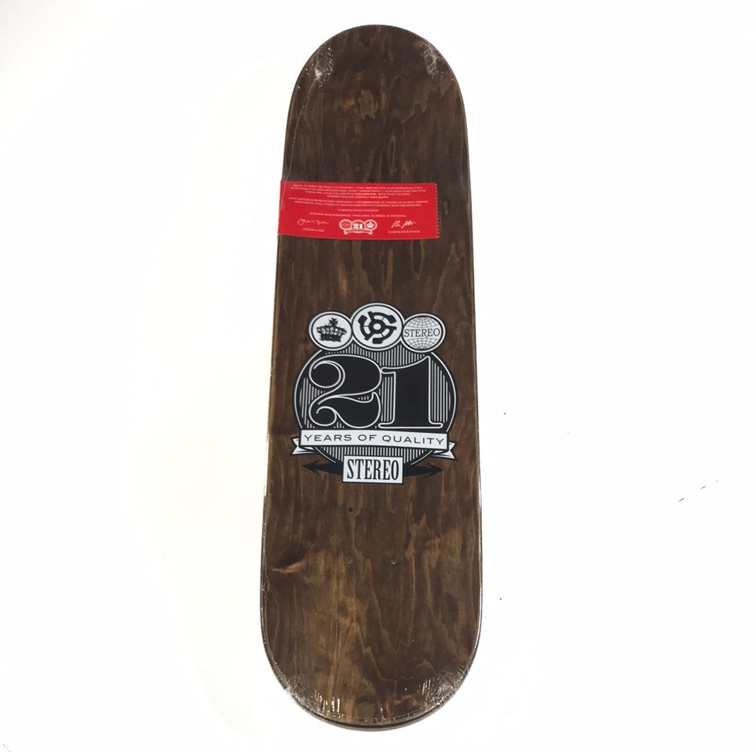 Stereo Tobin Yelland 21 Years White 8'' Skateboard Deck