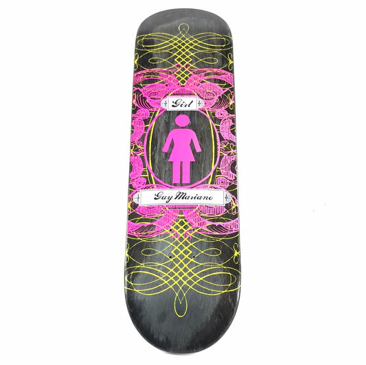 Girl Guy Mariano Woodgrain/Pink/Yellow 8.25" Skateboard Deck