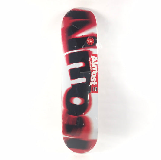 Almost Team Spin Blur White/Black/Red 7.75'' Skateboard Deck