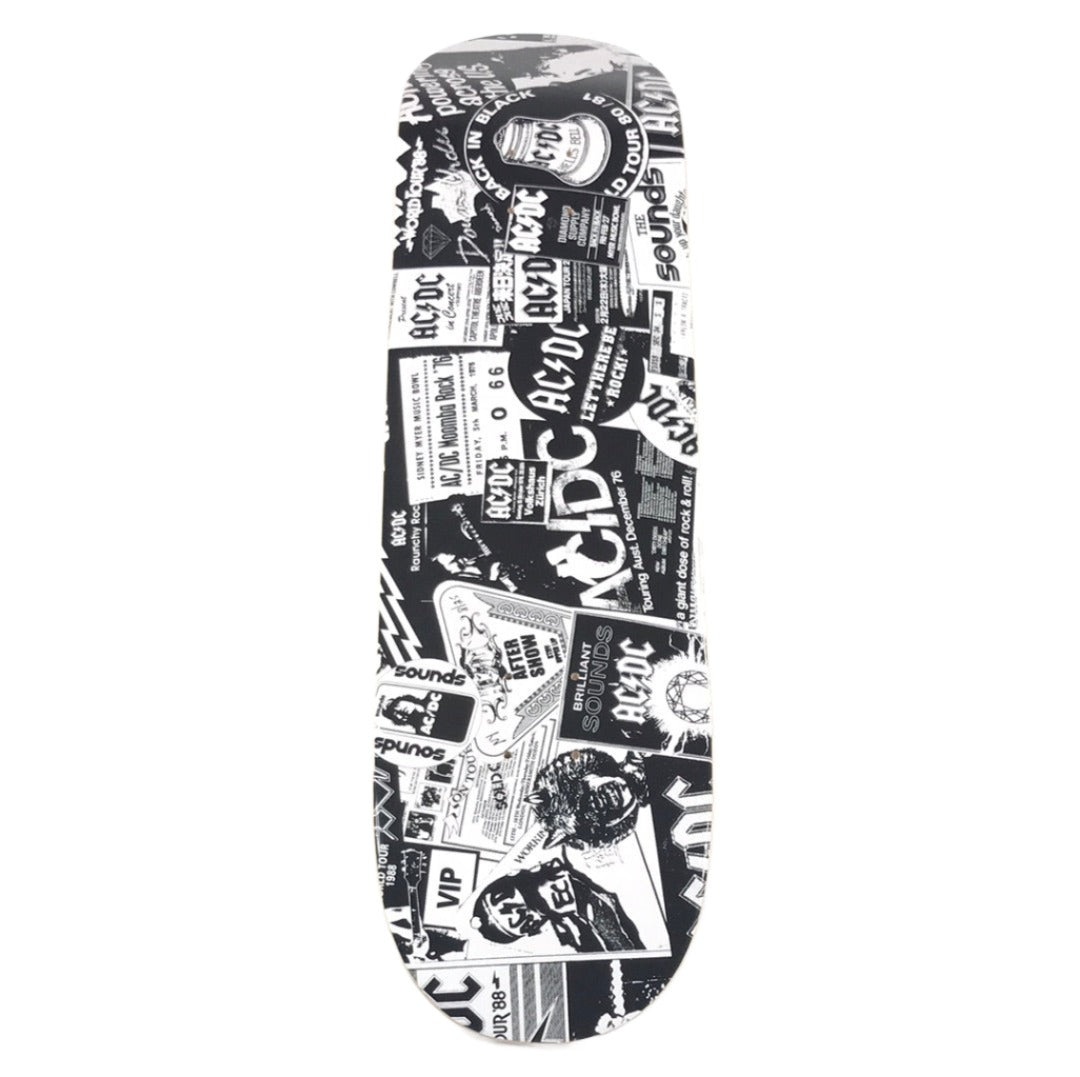 Diamond AC/DC Black/White 8" Skateboard Deck