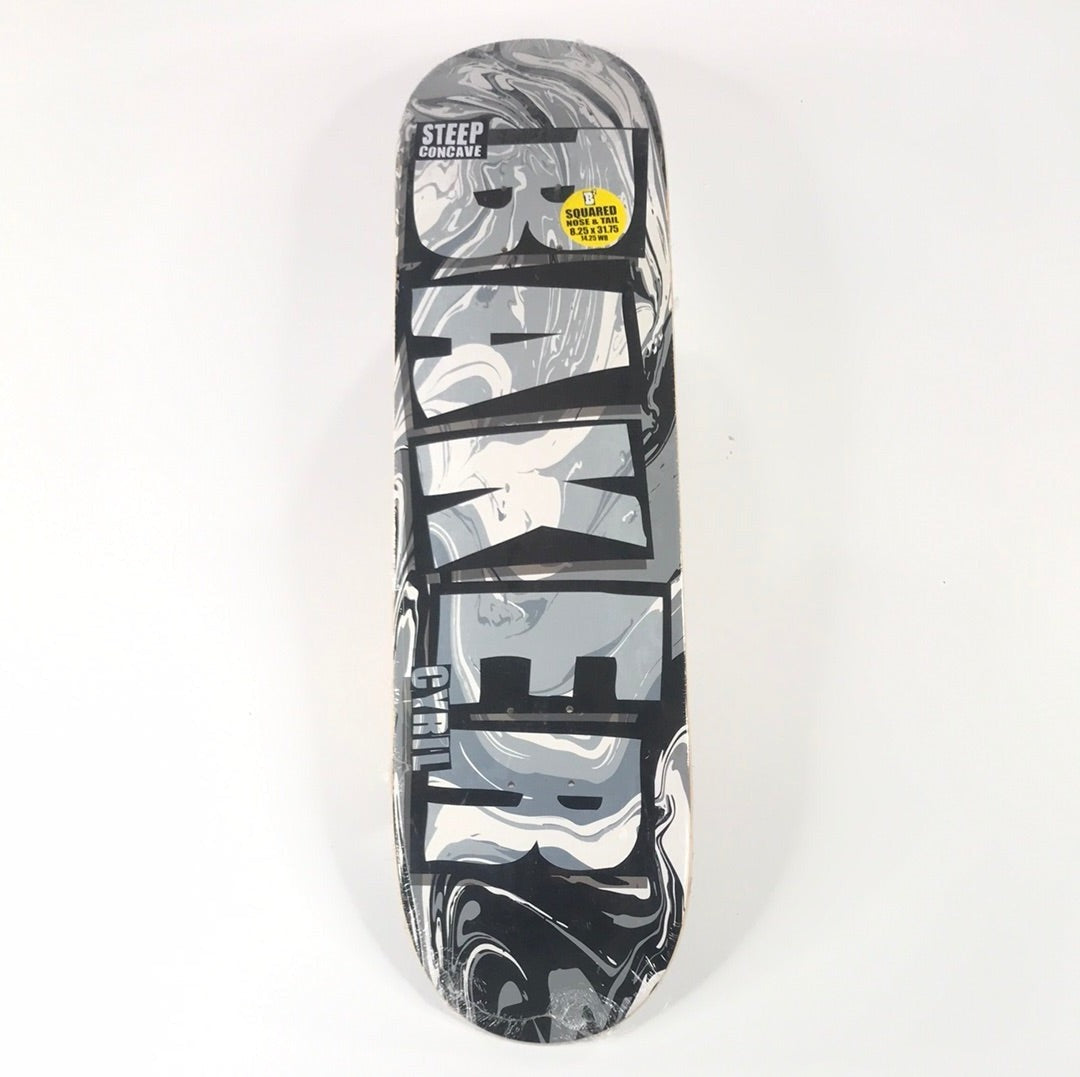 Baker Cyril Jackson Paint Swirl Black/White Skateboard Deck