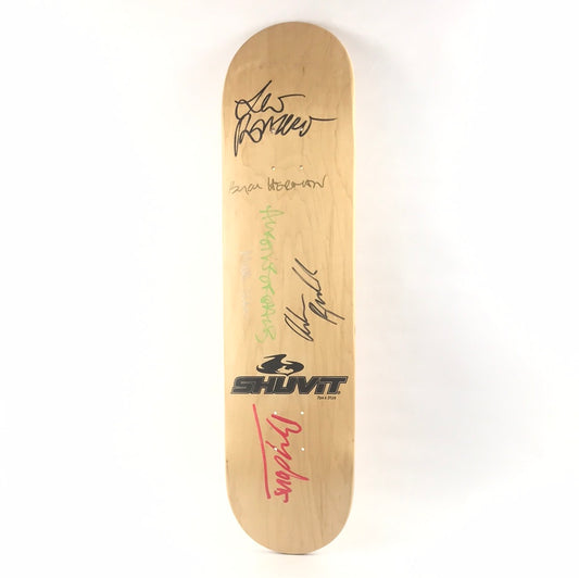 Blank Deck with Multiple Baker & Emerica Team Signatures Woodgrain 7.75" Skateboard Deck