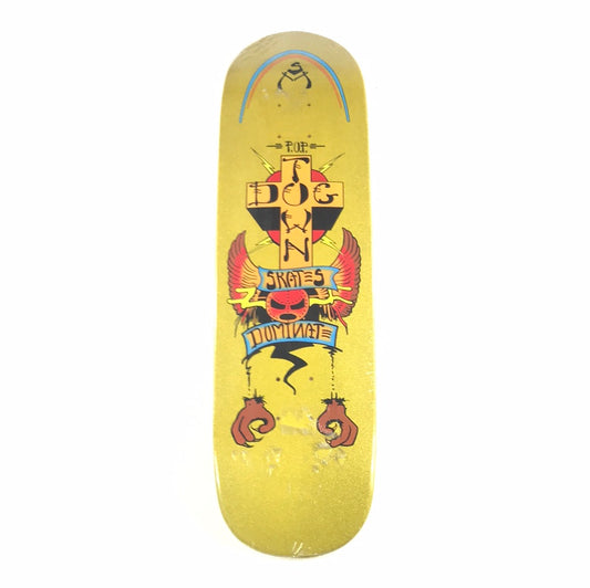 Dogtown Cross Gold Glitter 8.25 Skateboard Deck