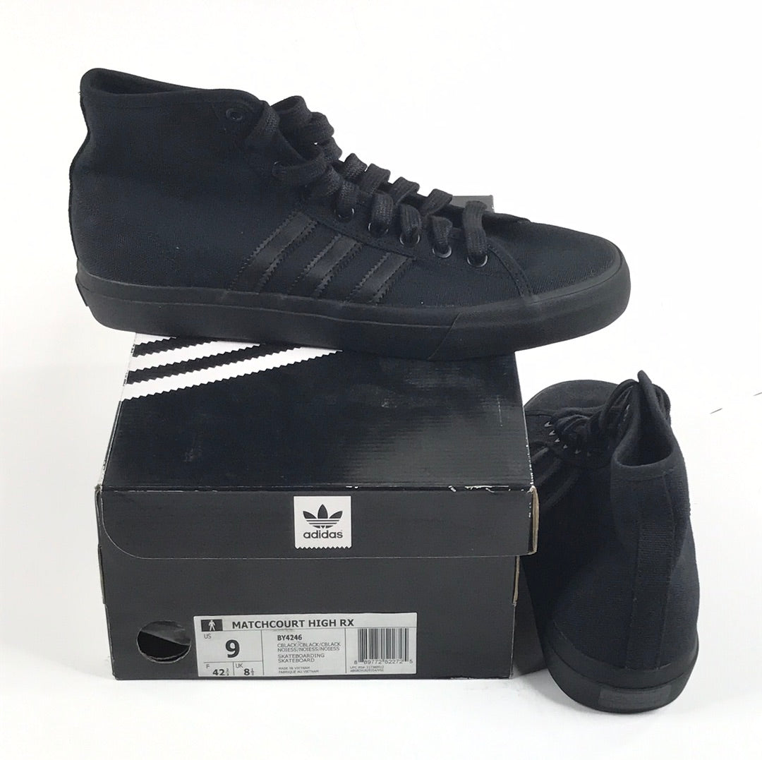 Adidas Skate Matchcourt High RX CBLACK/CBLACK/CBLACK BY4246 US Mens Size 9