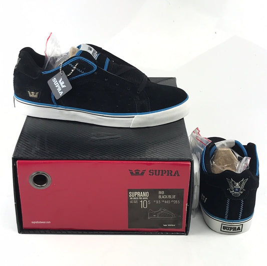 Supra Suprano Black/Blue U.S. Mens Size 10.5