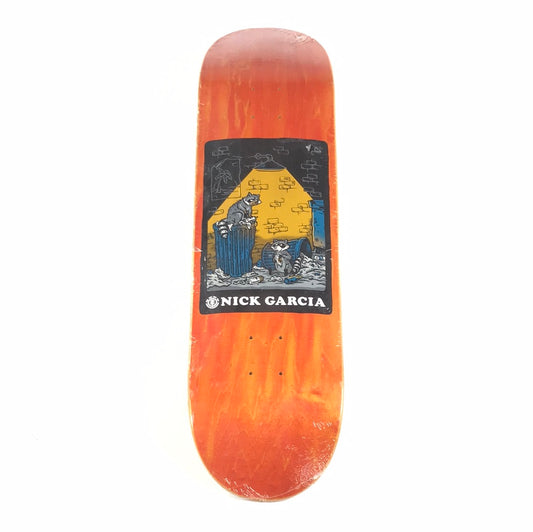 Element Nick Garcia Racoons Orange 8.5 Skateboard Deck