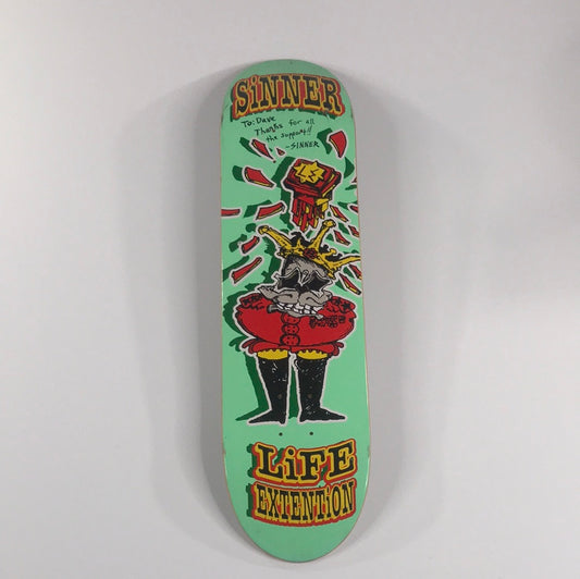 Life Extension Sinner Signed Pat Pasquale Pro Model Deck