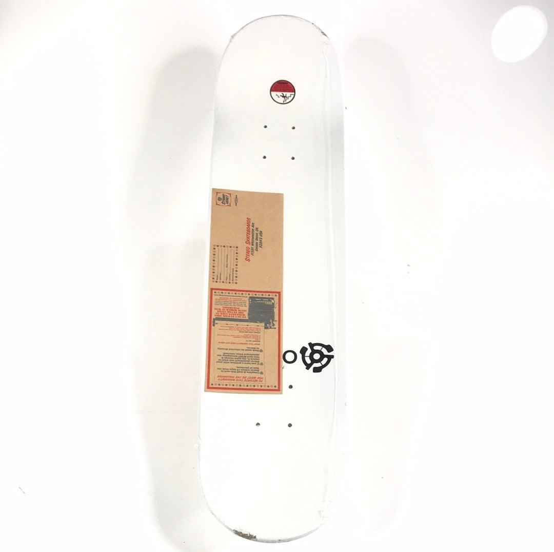 Stereo Jason Lee Dots & Instruments White 7.75 Skateboard Deck