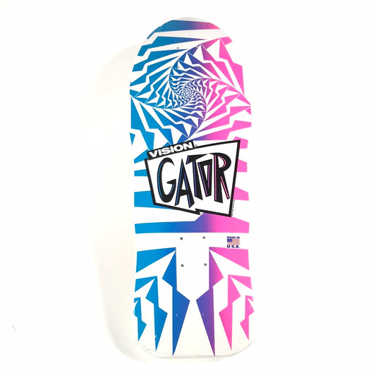 Vision Gator White/Blue/Pink 10" Skateboard Deck