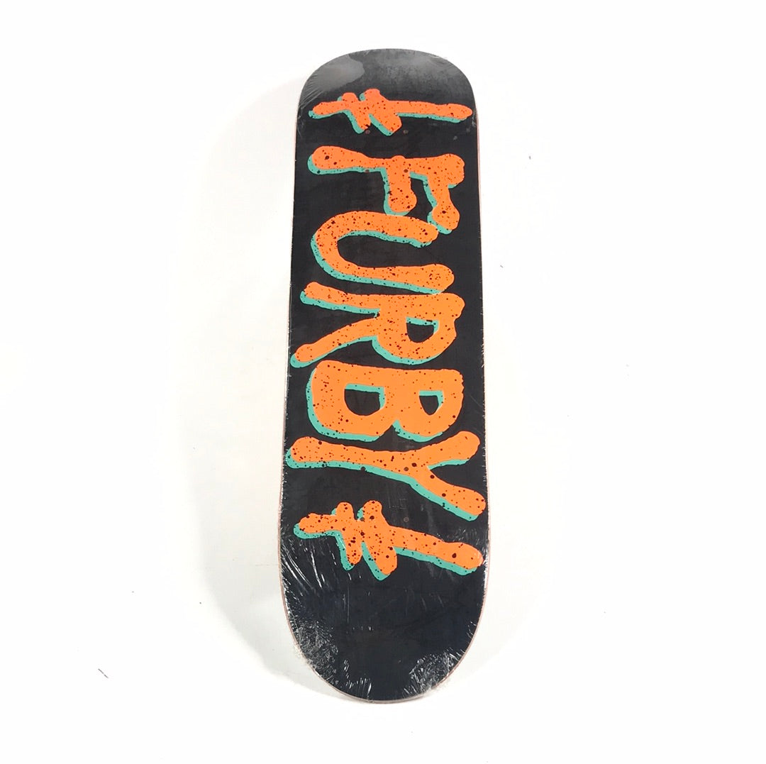 Deathwish Furby Classic Spray Blaxk/Orange 8.0 Skateboard Deck