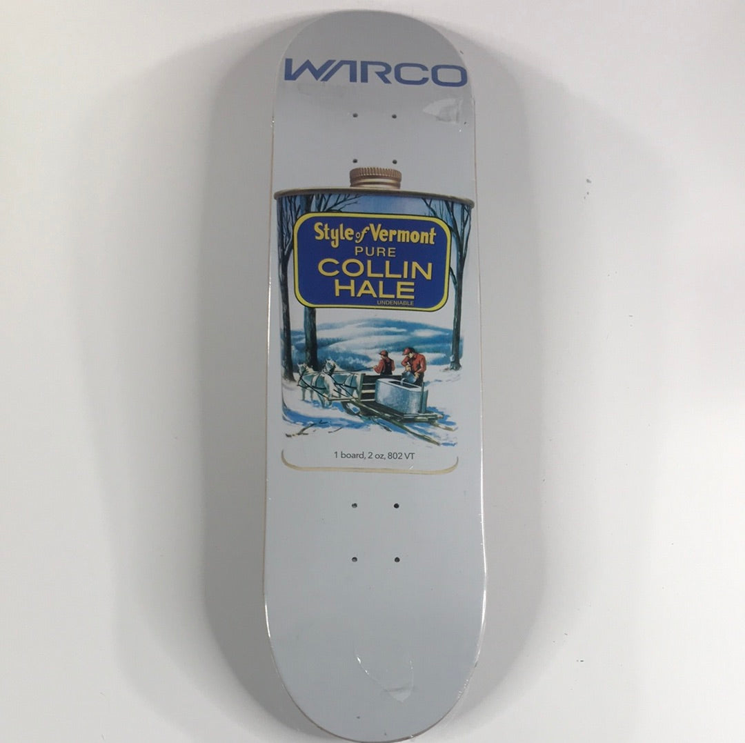 WarCo Collin Hale Maple Syrup White 8.5 Skateboard Deck – western-skate-co