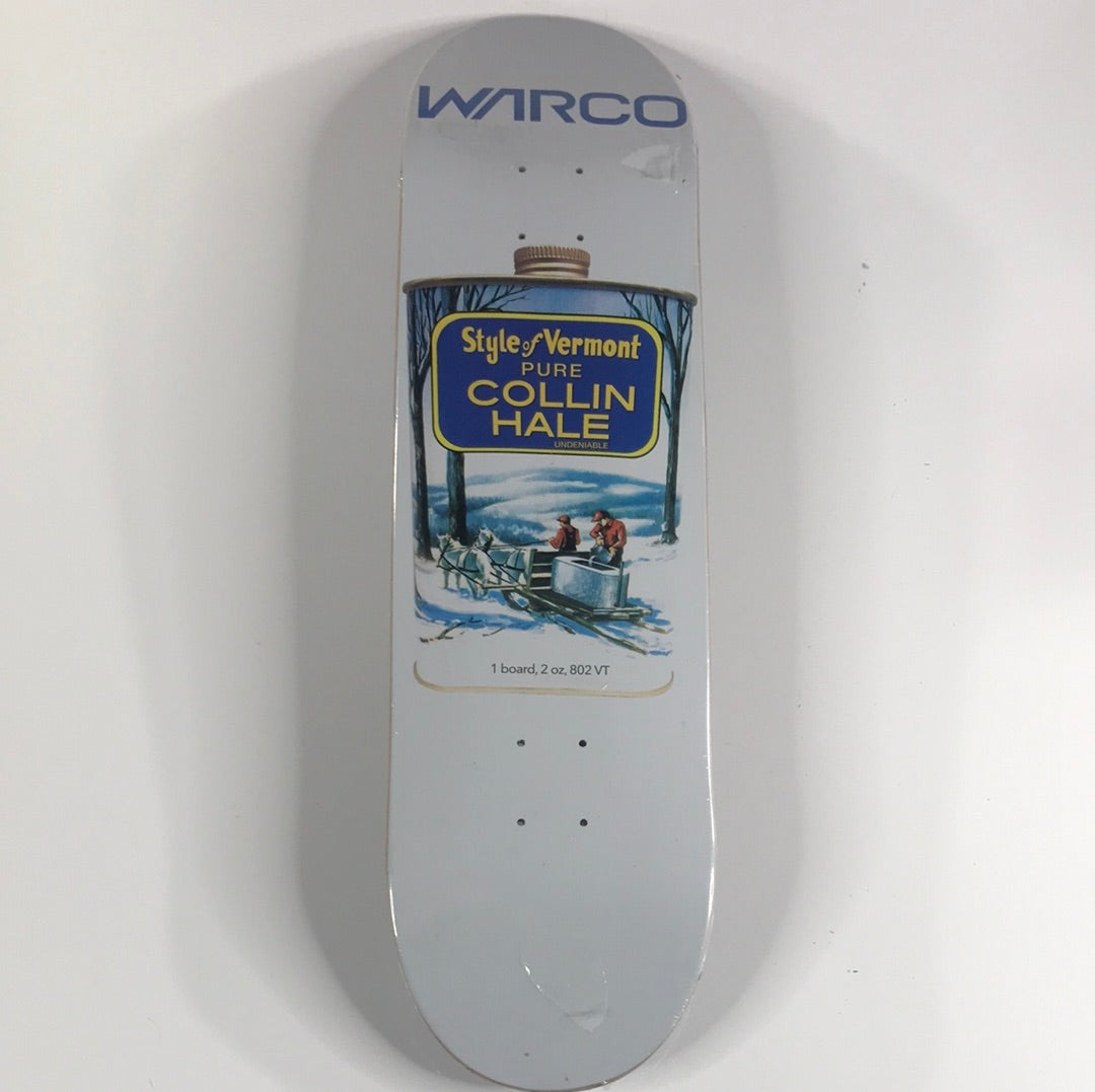 WarCo Collin Hale Maple Syrup White 8.5 Skateboard Deck