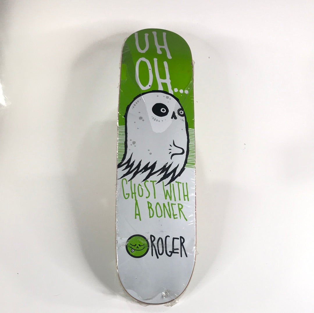 Roger Team Ghost And Boners Green 8.0 Skateboard Deck