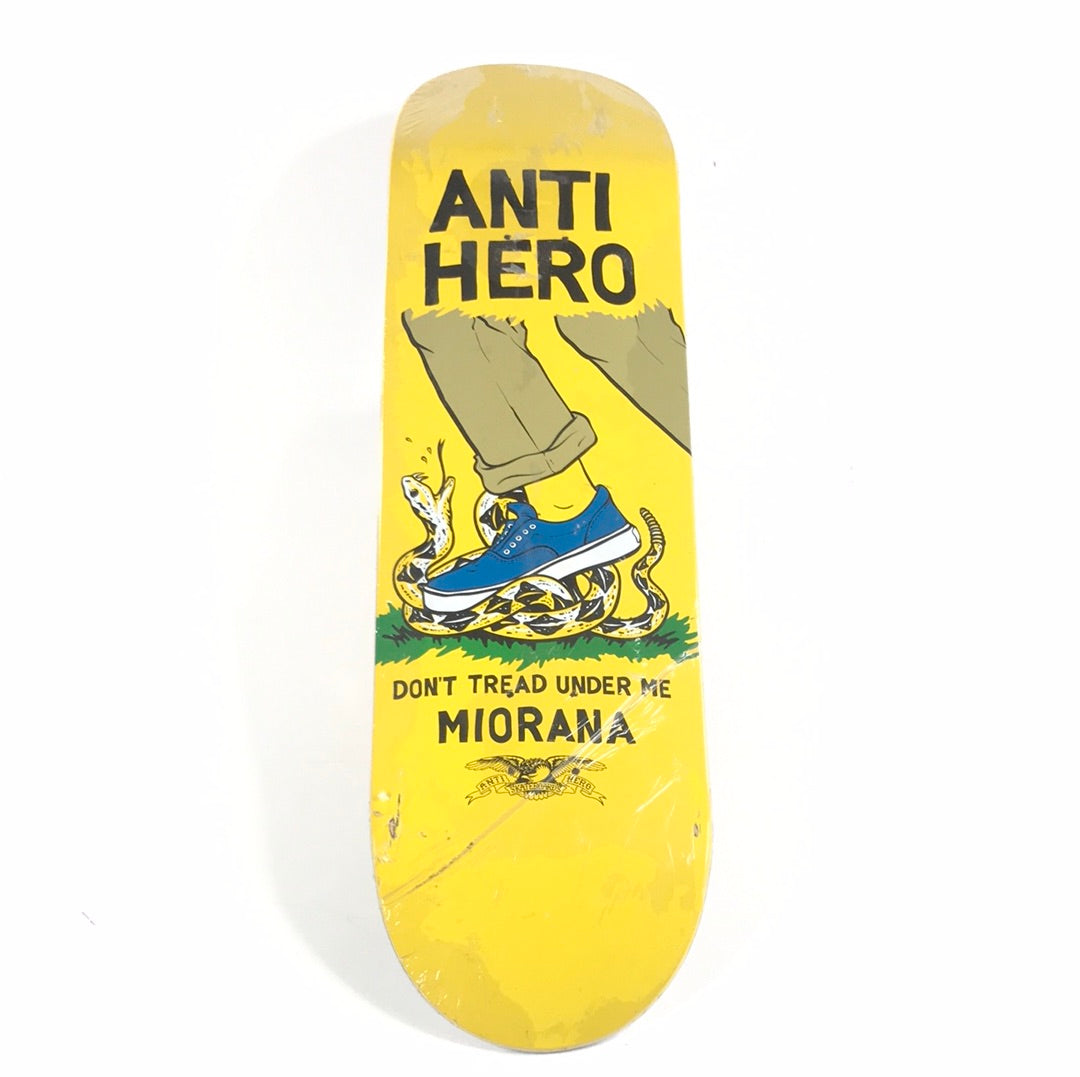 Anti-Hero Tony Morana Don't Tread Under Me Yellow/Green/Blue 8.5 Skateboard Deck