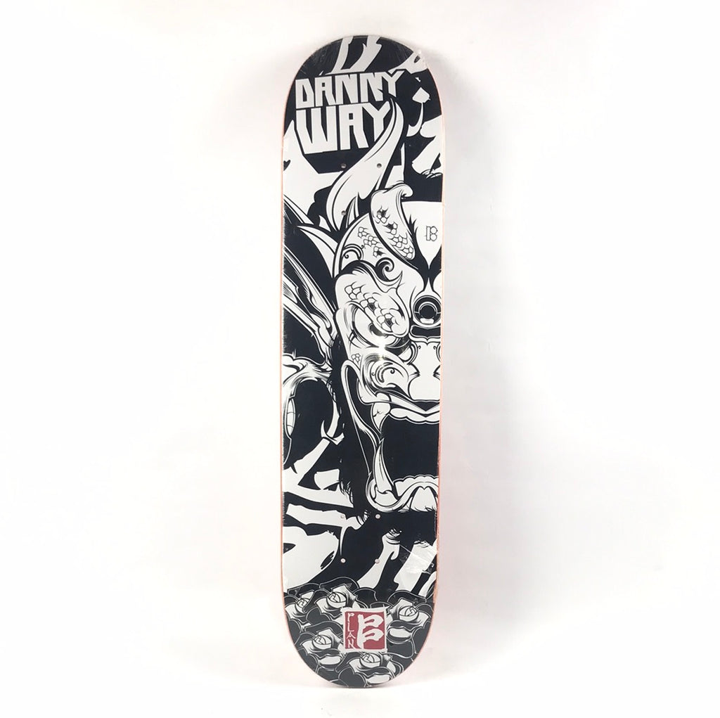 DANNY WAY スケートボードデッキ Plan B Danny Way Samurai Black/White 7.75