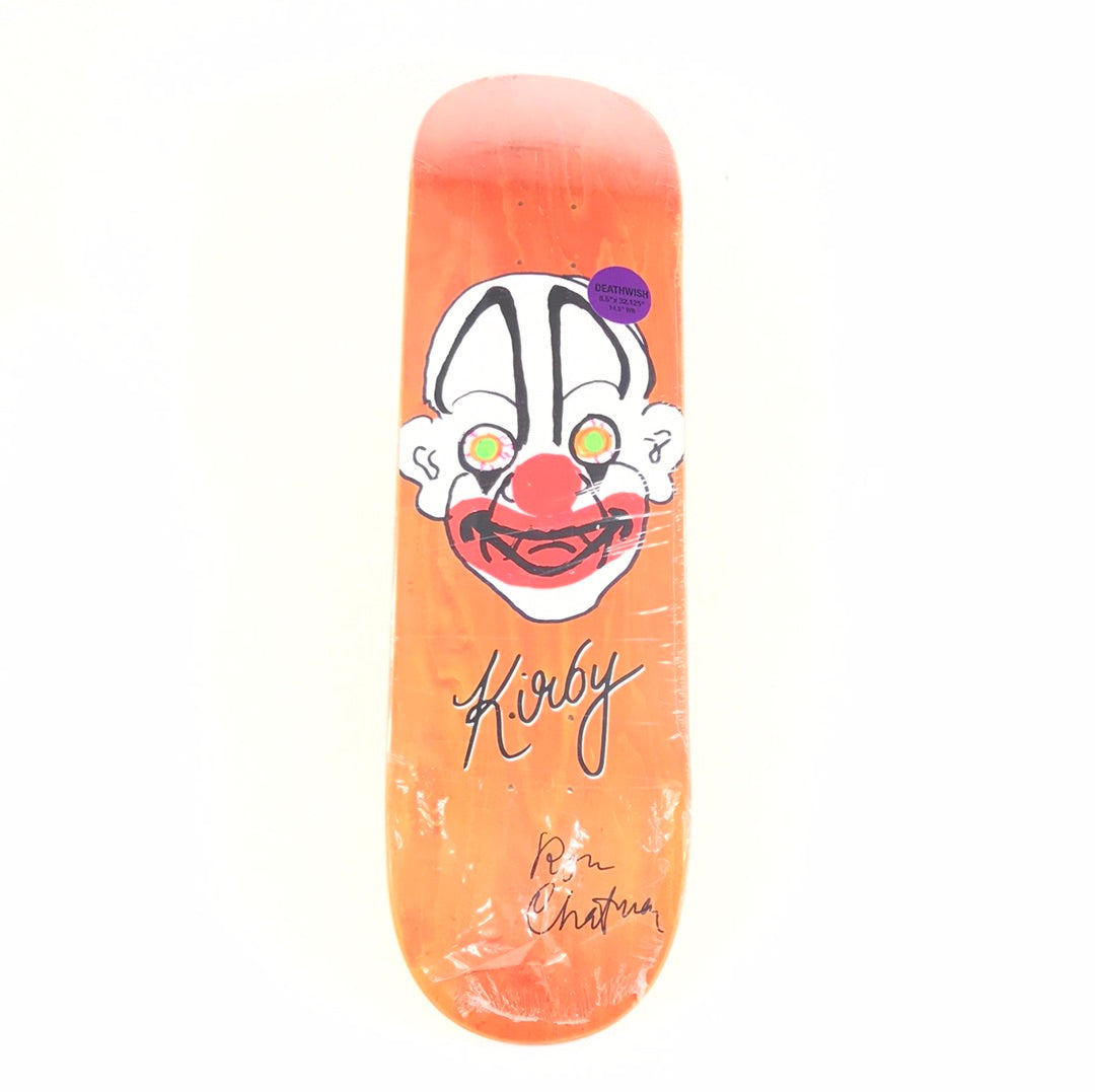 Deathwish Taylor Kirby Clown Orange 8.5 Ron Chatman Signed Skateboard Deck