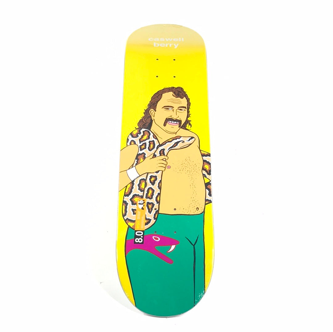 Enjoi Caswell Berry Body Slam Yellow 8.0 Skateboard deck