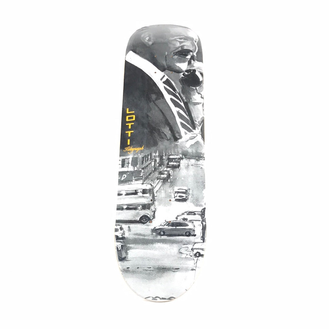 Telegraph Brian Lotti Man on the Phone Painting Black/White 8.0‚Äù Skateboard Deck