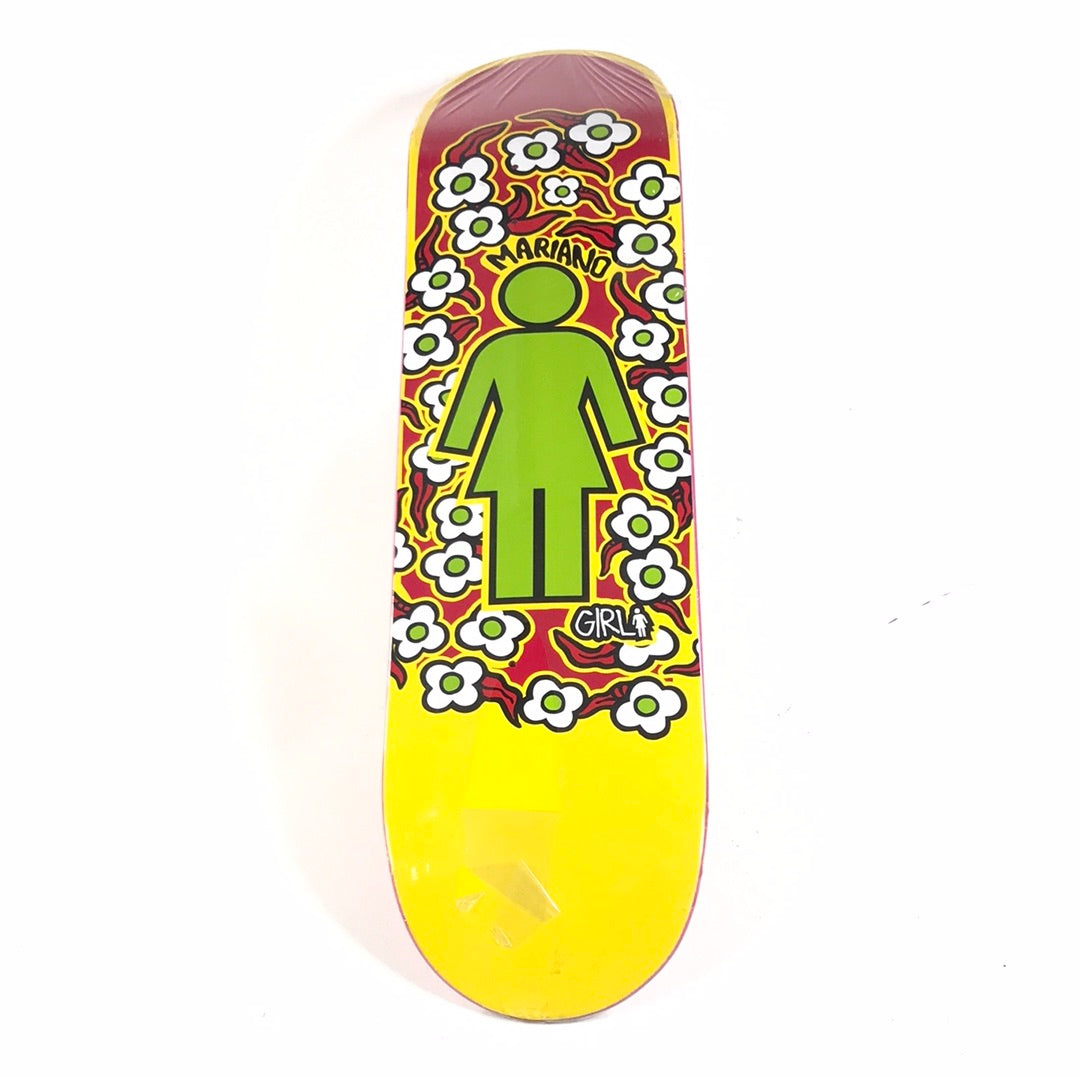 Girl Guy Mariano Flower Girl Gonz Tribute One Off Yellow/Red 8” Skateboard Deck