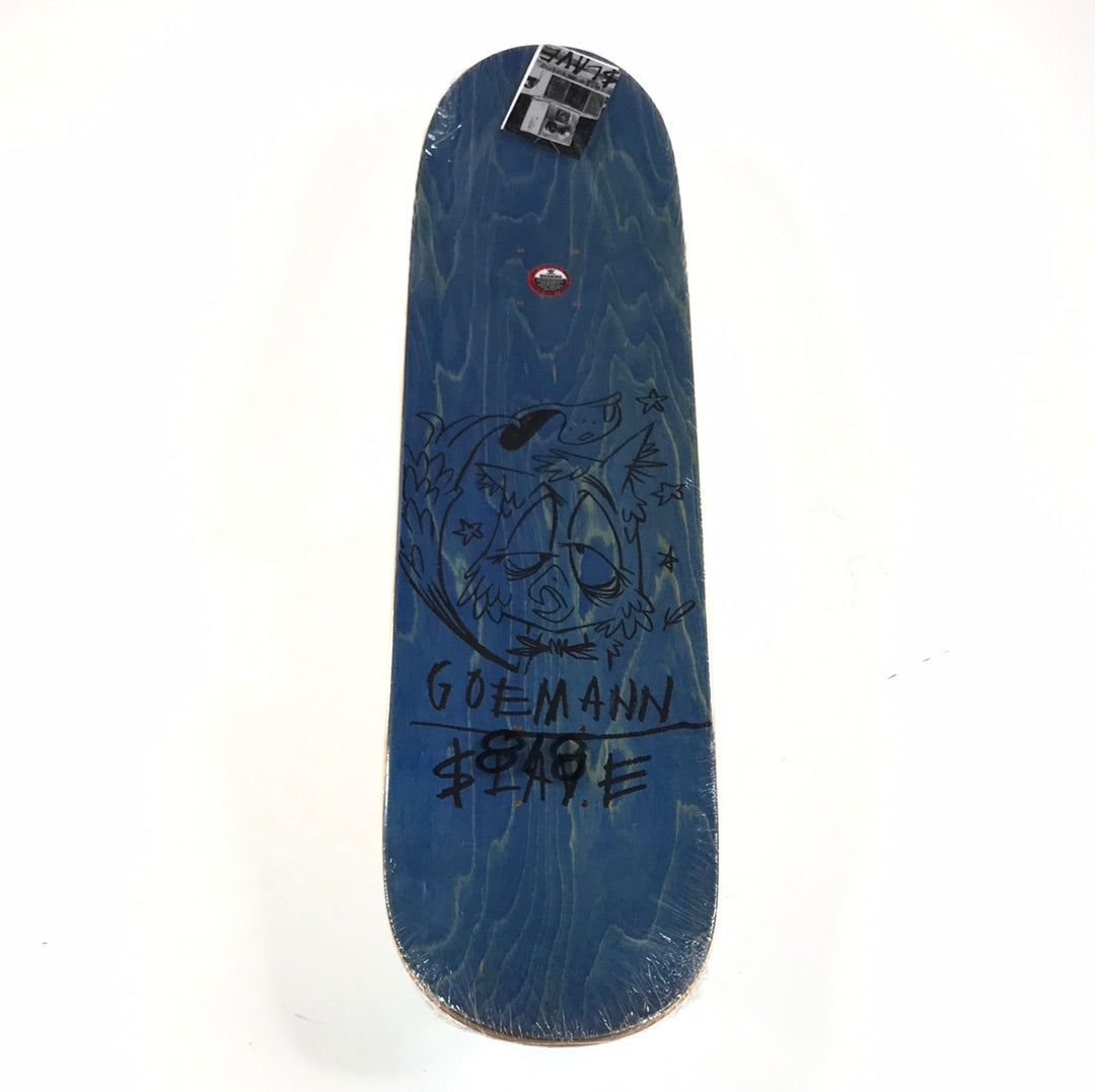 Slave Jon Goemann Drunk Owl Blue/Brown 8.18'' Skateboard Deck