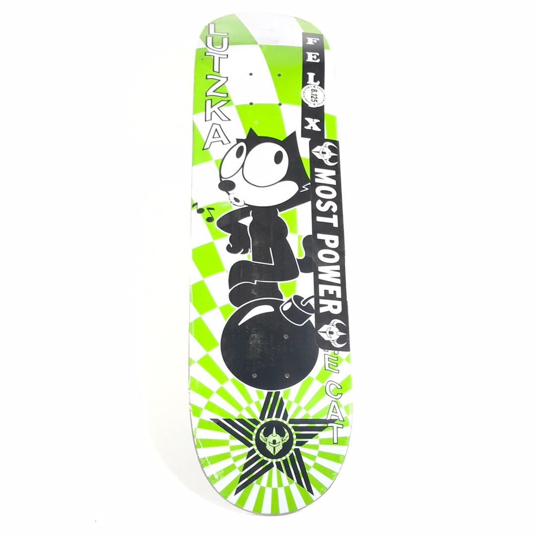 Darkstar Greg Lutzka Felix Vortex Black/White/Green 8.125" Skateboard Deck