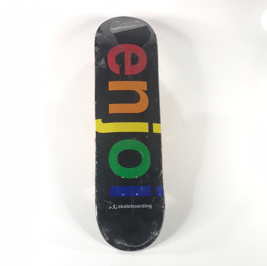 Enjoi Team Graphic Black/Rainbow 8.25 Skateboard Deck