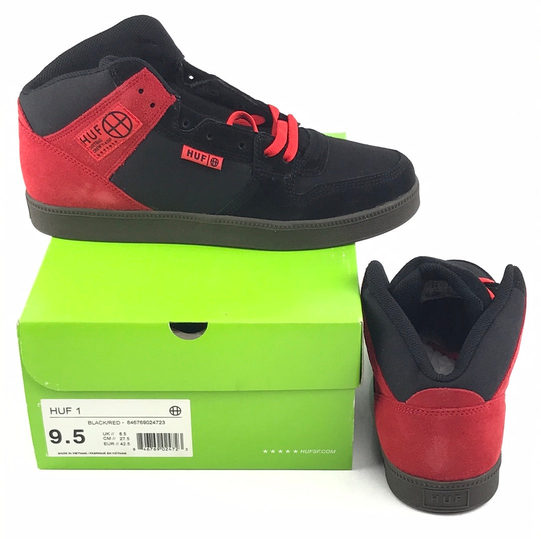 Huf 1 Black/Red US Mens Size 9.5 Shoes