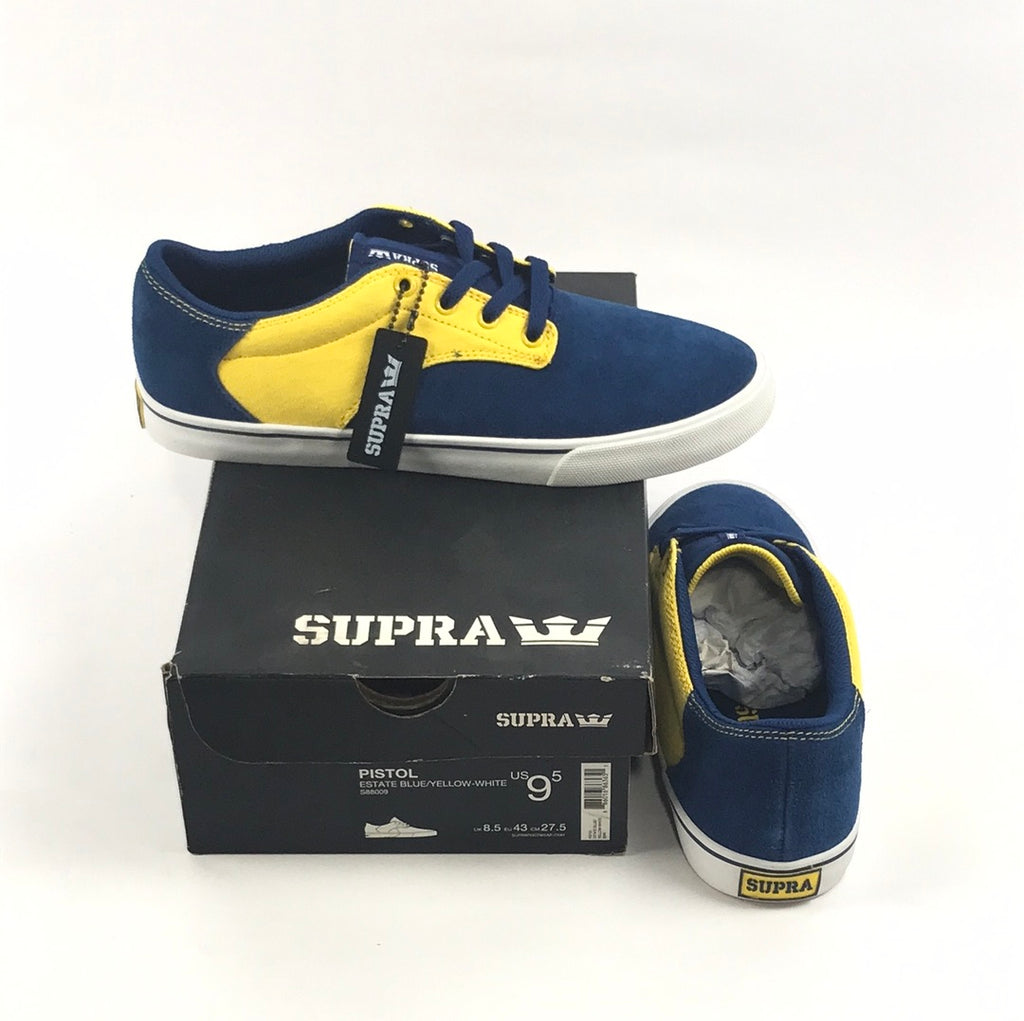 Supra Pistol Estate Blue/Yellow-White US Mens Size 9.5