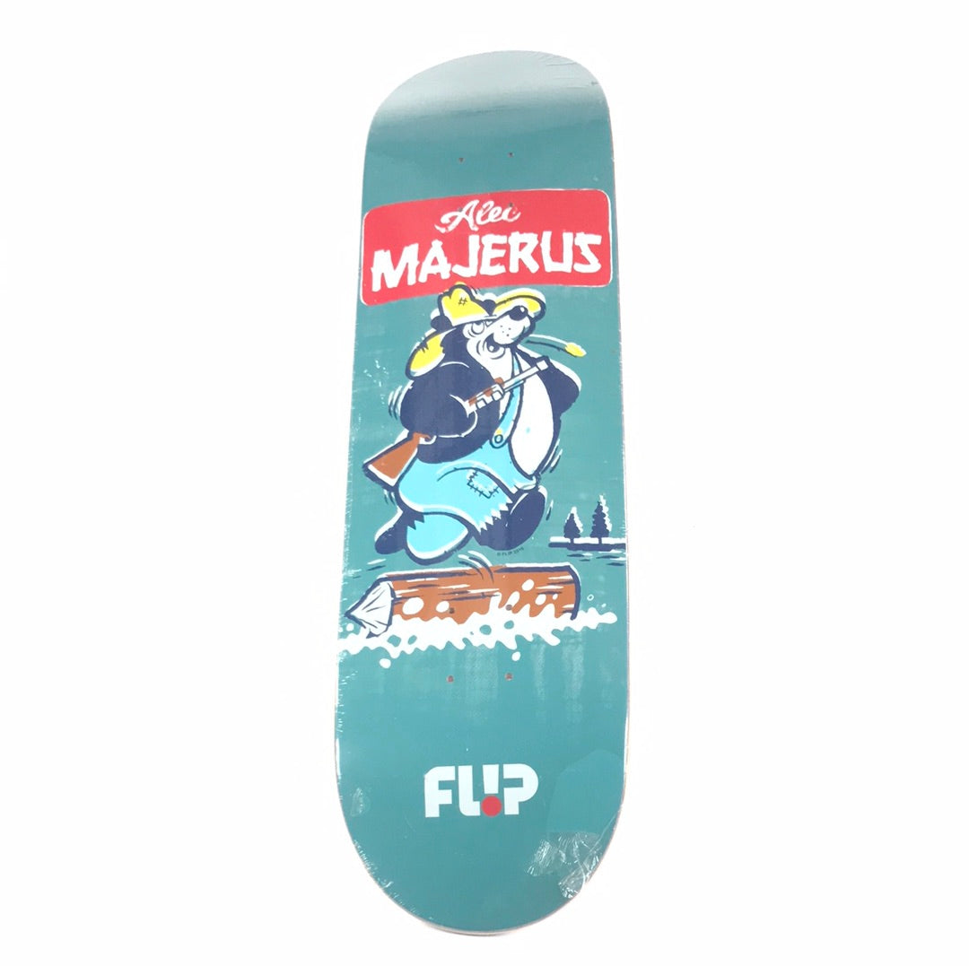 Flip Alec Majerus Bear Cartoon White 8.25 Skateboard deck